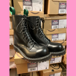 Solovair 11 Hole Steel Cap Highlander Boot Black Garageland