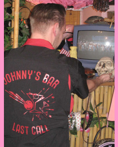 Black and red Last Call Bowler