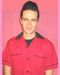 Classic 50's Bowling Shirt, Red\Black