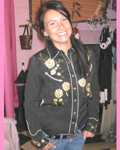 Ladies Yellow Rose Shirt