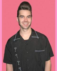 Martini Time Stitch Shirt, Black