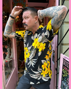 formentera yellow hawaiian shirt