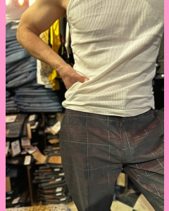 Dark Check Dickies Alma Corduroy Pant