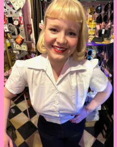 White Freddies of Pinewood Work Blouse