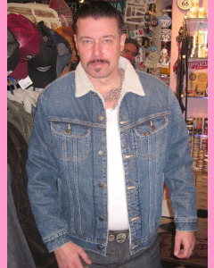 Vintage Washed Lee Sherpa Rider Jacket
