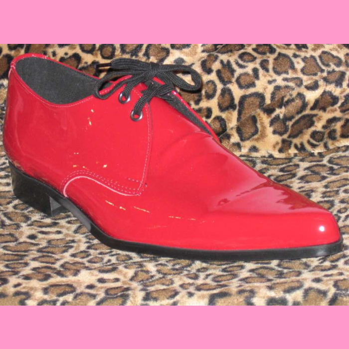Red Patent Leather Winkle-Pickers - Garageland