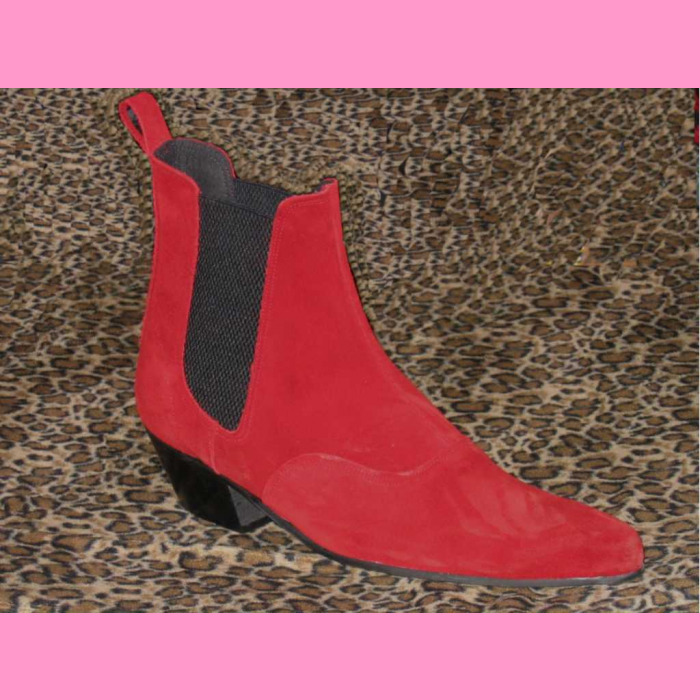 Chelsea Boots Red Suede