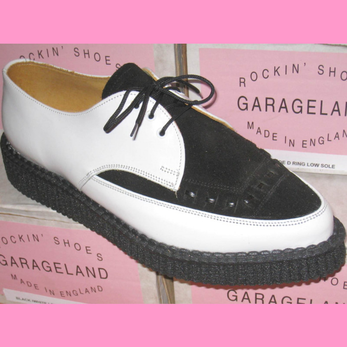 White shop leather creepers