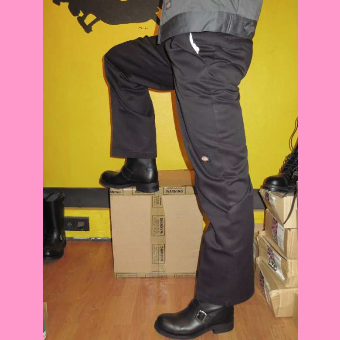 dickies black double knee work pants