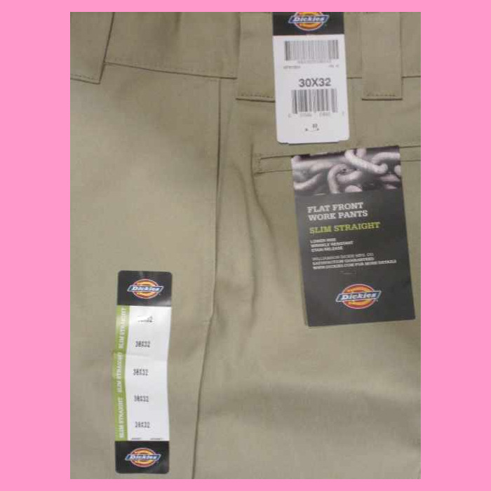 Dickies flat front work pants best sale slim fit