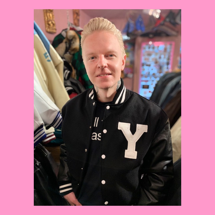 Black baseball jacket leather on sale sleeves