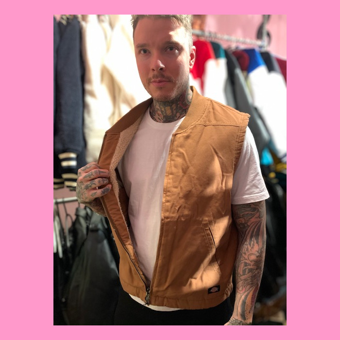 Dickies Sherpa Lined Vest Brown Duck Garageland