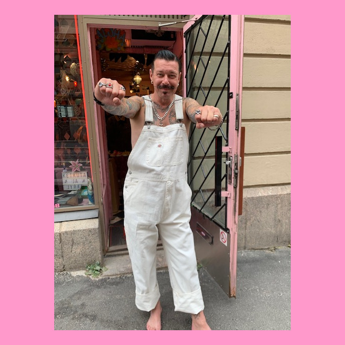 Dickies Bib Overall Stonewashed White Duck Garageland