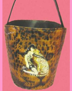 Bettie Page Leopard Bucket Bag