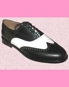 Black and White Wing Tip Brogues