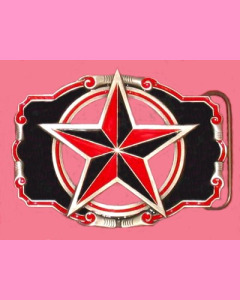 Black and red Nautical Star buckle