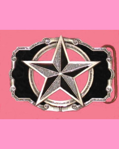 Black and silver glitter Nautical Star Buckle