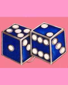 Blue Dices Buckle