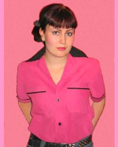 Classic Bowling Shirt, Pink\Black