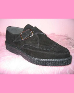 Black Suede Pointed Creepers