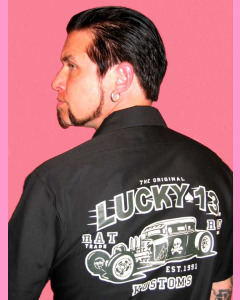 Lucky 13 Rat Rod Work Shirt.  Print on the back