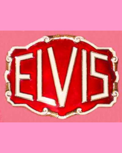 Red Elvis Rectangle Buckle