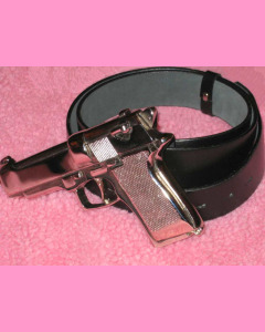 Silverstar Gun Buckle and our deluxe leather belt