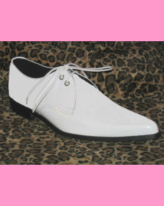 White Patent Leather Winkle-Pickers