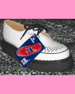 White leather George Cox Brothel Creepers
