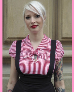 Red Bettie Page All Aboard Blouse