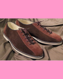 Brown and tan suede Bowling Shoes