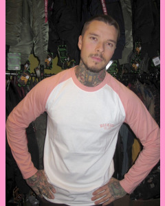 Flamingo Pink Dickies Baseball Shirt