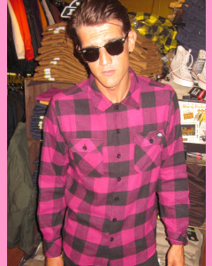 Pink Berry Dickies Flannel Shirt
