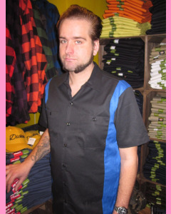 Black and Blue Dickies Two Tone Work Shirt