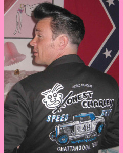 Honest Charley  Speed Shop embroidery on the back
