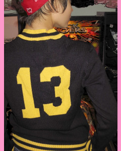 Black and yellow Miss Fortune Varsity Cardigan
