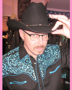 Black and Turquoise Rockmount Vintage Tooling Shirt