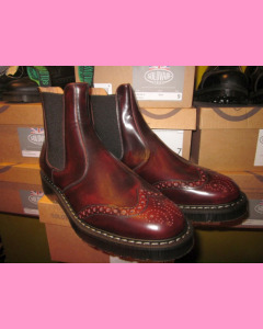 Burgundy Rub-Off Solovair Punched Dealer Boot