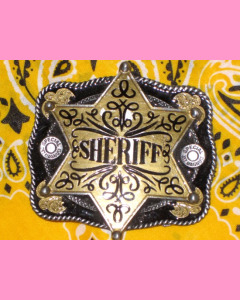 Black Sheriff Star Belt Buckle