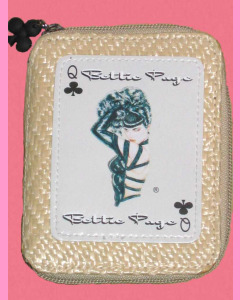 Bettie Page Clubs Straw Wallet