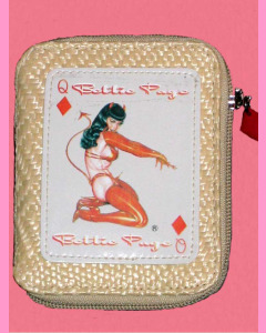 Bettie Page Diamonds Straw Wallet