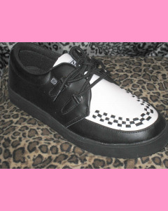 Black and white TUK Creeper Sneakers