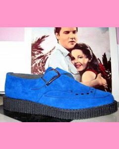 Blue Suede Pointed Creepers