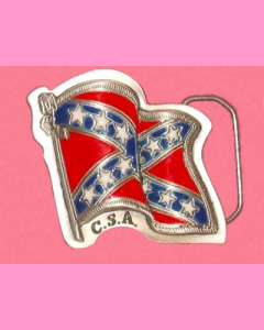 Flying Rebel Flag Buckle