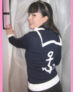 Navy Nautical Nancy Cardigan