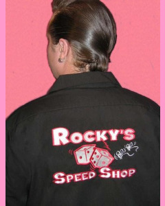 Rocky's Speed Shop Work Shirt.
Back embroidery