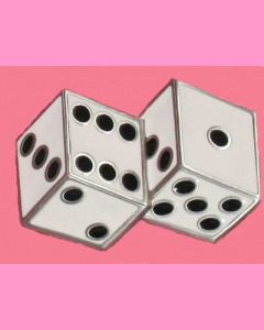 White Dices Buckle