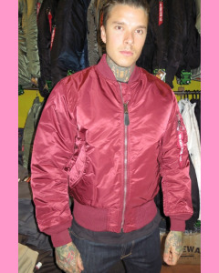 Maroon Alpha MA-1 Flight Jacket