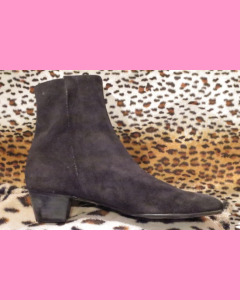 Black suede Beatle Boot