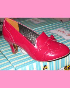 Red Bettie Page Loafer Shoes